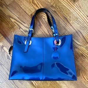 SH Metallic Blue Handbag
